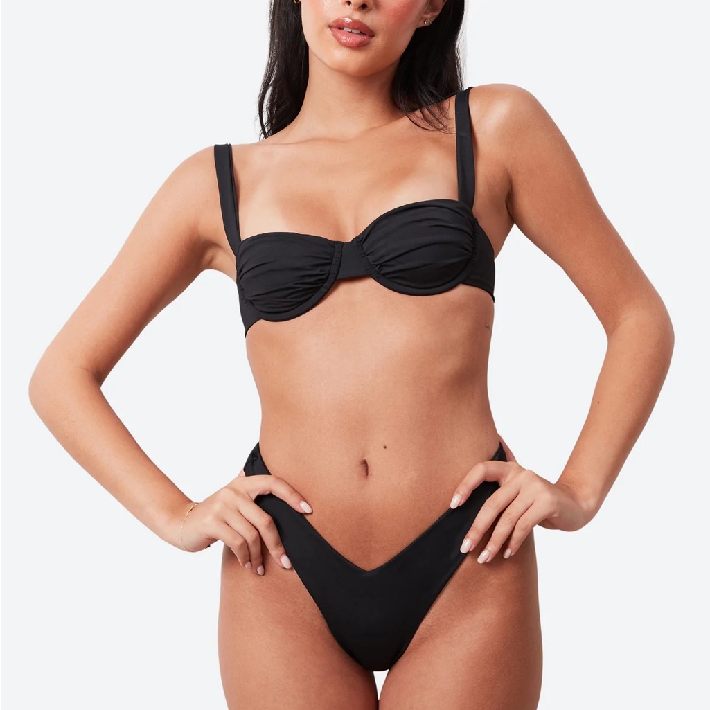 Nwot Elegant Black Bikini Set For Women